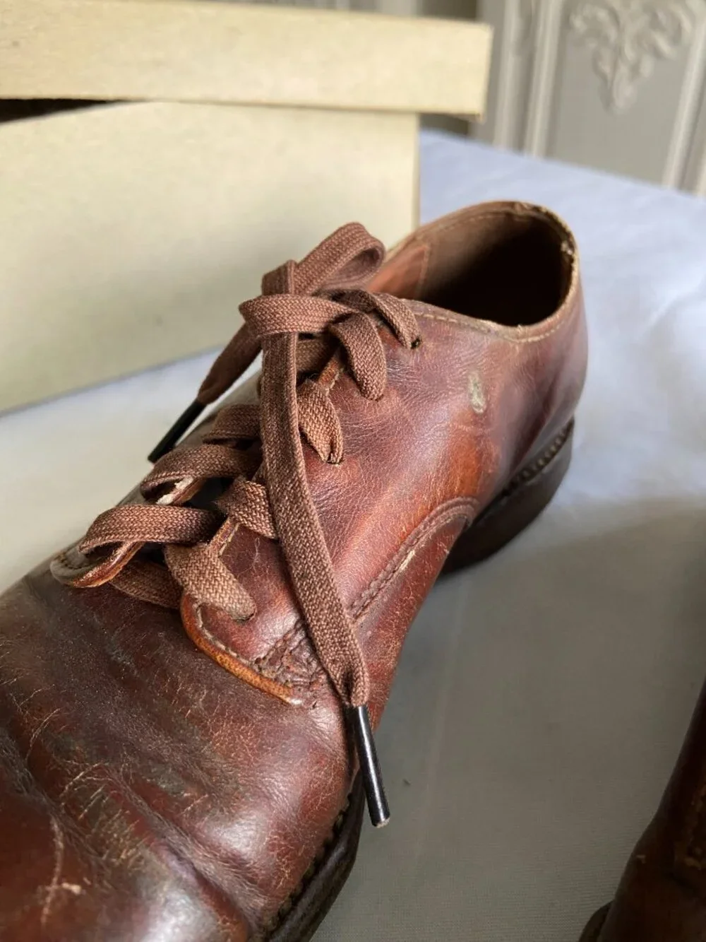 Vintage Classmates Children's Leather Oxford Shoes with Box